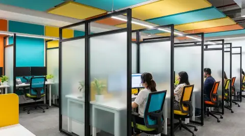 Перегородки для open space — пример 2